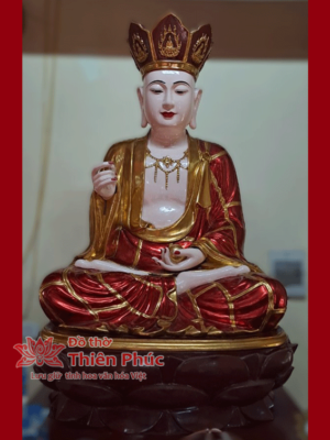 Tượng Địa Tạng Vương Bồ Tát Ngồi Gỗ Mít