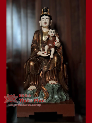 tượng quan âm thị kính gỗ mít